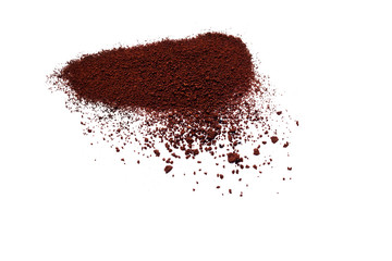 Coffee powder isolated on white background