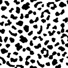 Leopard skin seamless pattern texture repeat. Abstract animal fur wallpaper.