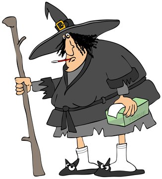Sick Halloween witch