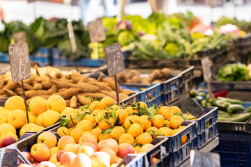 Fruits and vegetables or sale in Italian market