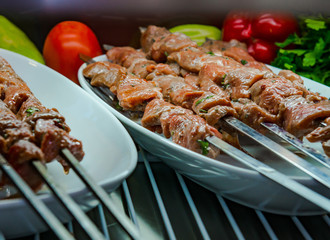 Shish Kebab On Skewers