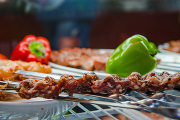 Shish Kebab On Skewers