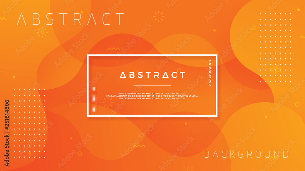 Aufkleber dynamic textured background design in 3d style with orange color. eps10 vector background.