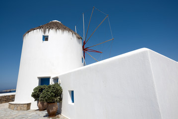Windmill in Mykonos Greece