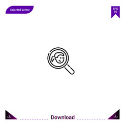 Outline search icon isolated on white background. Line pictogram. Graphic design, mobile application. Editable stroke. EPS10 format vector illustration