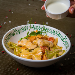 Farfalle With Salmon And Creamy Sauce