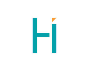 Initial Letter HI Logo Template Design
