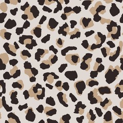 Abstract leopard skin seamless pattern. Animal fur wallpaper.