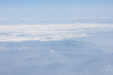 layers of mountain landscape