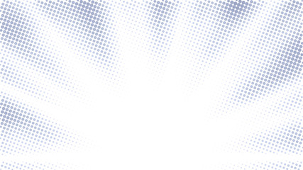 Halftone gradient sun rays pattern. Abstract halftone vector dots background. Monochrome dots pattern. Pop Art, Comic small dots. Star rays halftone poster. Shine, explosion. Light gray, sunrise rays