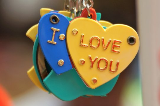 ilove you key ring