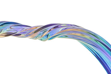 3d rendering, colorful transparent silk