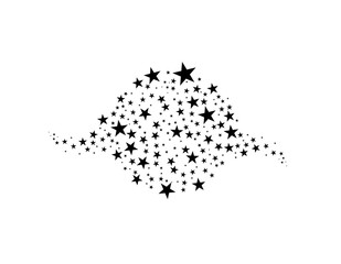 Naklejka na ściany i meble Stars In Circle Vector Illustration. Flat icon star frame symbol