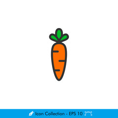 Carrot Icon / Vector - In Color Design