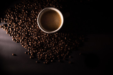 Coffee beans in macro