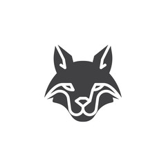 Fox head vector icon. filled flat sign for mobile concept and web design. fox animal glyph icon. Wild animals symbol, logo illustration. Pixel perfect vector graphics