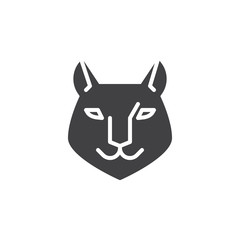 Lynx head vector icon. filled flat sign for mobile concept and web design. bobcat animal glyph icon. Wild animals symbol, logo illustration. Pixel perfect vector graphics