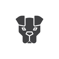 Dog head vector icon. filled flat sign for mobile concept and web design. animal glyph icon. Domestic animals symbol, logo illustration. Pixel perfect vector graphics