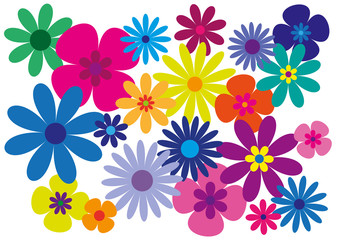 Flowers wallpaper with powerful colors