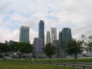 Obraz premium Architecture in Singapore. Year 2004
