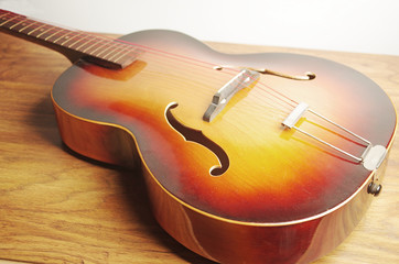 Acoustic jazz guitar.