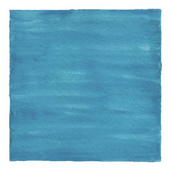 Blue watercolor on white background