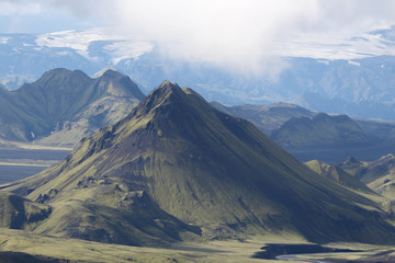 Stórasúla and Eyjafjallajökull, Iceland