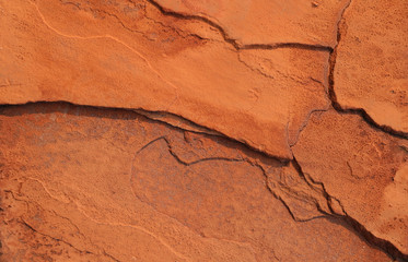 The texture of sandstone