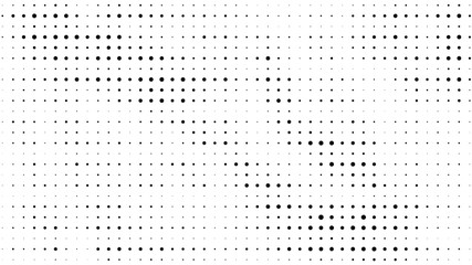 Halftone gradient pattern. Abstract halftone dots background. Monochrome dots pattern. Grunge crumpled texture. Pop Art, Comic small dots. Design for presentation, business cards, report, flyer, cover