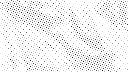 Halftone gradient pattern. Abstract halftone dots background. Monochrome dots pattern. Grunge crumpled texture. Pop Art, Comic small dots. Design for presentation, business cards, report, flyer, cover