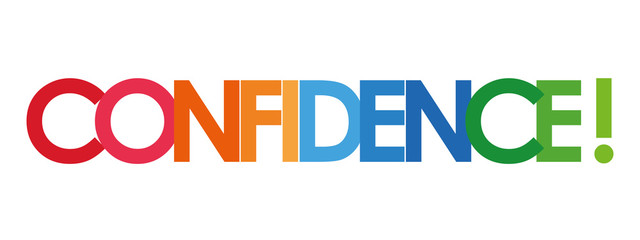 confidence text in white background