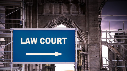 Sign 376 - LAW COURT