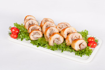  delicious chicken roulette with mushrooms and vegetables for designer solutions in cooking