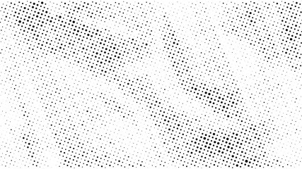 Halftone gradient pattern. Abstract halftone dots background. Monochrome dots pattern. Grunge crumpled texture. Pop Art, Comic small dots. Design for presentation, business cards, report, flyer, cover