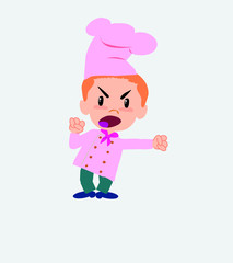 Obraz na płótnie Canvas Chef screams very angry.