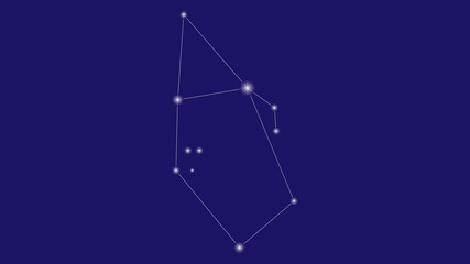 Fototapeta na wymiar Auriga constellation vector design