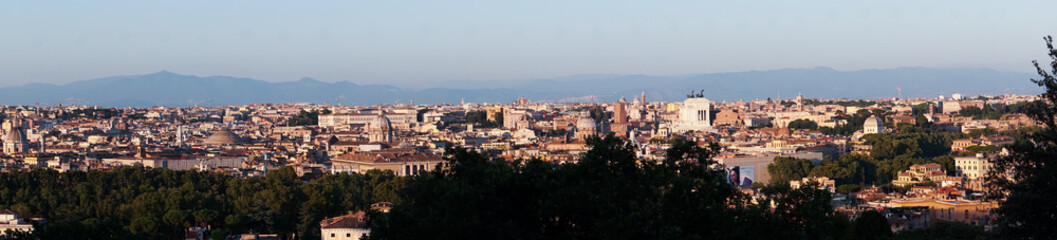Fototapeta na wymiar Panorama. Rome. Beautiful view of Rome. Background. Italy