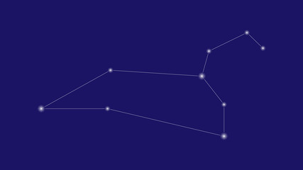 Leo constellation vector design