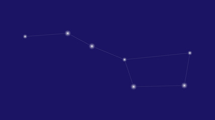 Ursa Major constellation vector design © alionaprof