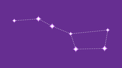 Ursa Major constellation vector design © alionaprof