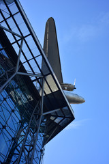 Berlin, Germany, Airplane on top of the technology Museum