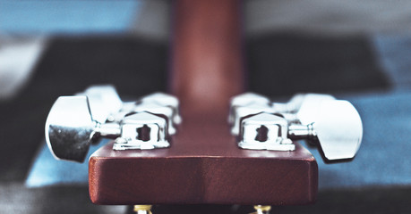 classical acoustic guitar on closeup