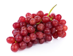 Ripe red grape isolated on white background
