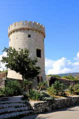 medieval tower in Cres, island Cres, Croatia