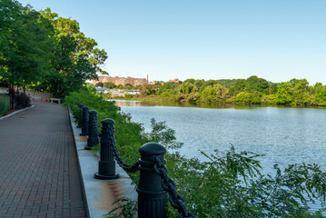 Charles River Greenway following curve of river