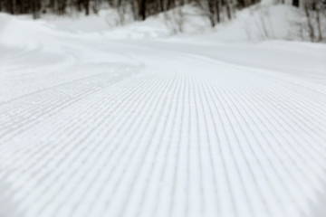 snow pattern on the ski slope