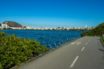 Wonderful city. Wonderful places in the world. Lagoon and neighborhood of Ipanema in Rio de Janeiro, Brazil South America. 