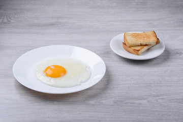 scrambled eggs with toast