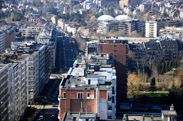 Bruxelles : Panorama sur la ville du haut de la Basilique de Koekelberg (Belgique)