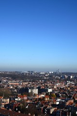 Fototapeta na wymiar Bruxelles : Panorama sur la ville du haut de la Basilique de Koekelberg (Belgique)
